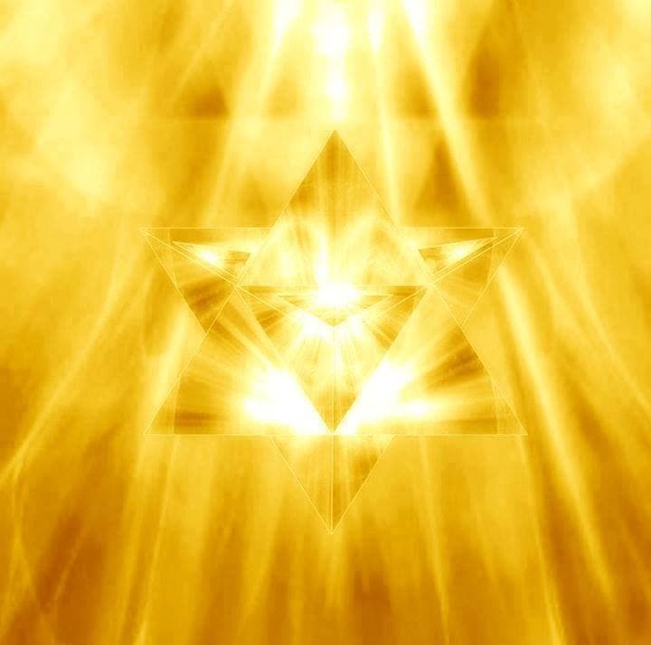 Golden Light Merkaba — star tetrahedron of healing light