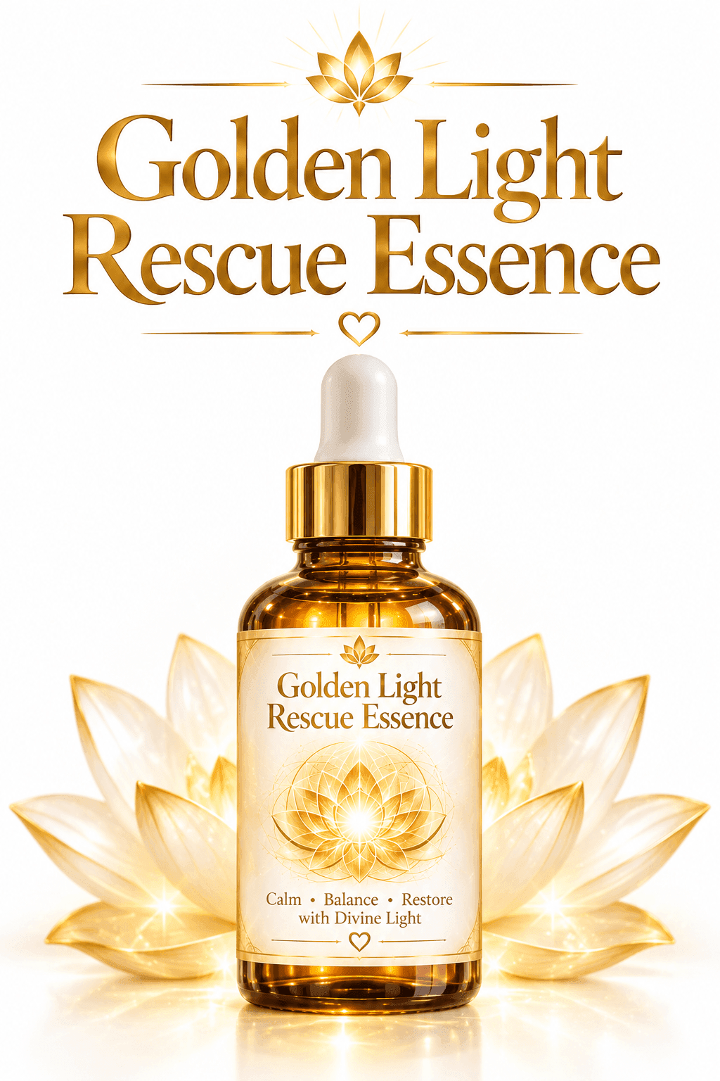 The Golden Light Rescue Essence bottle